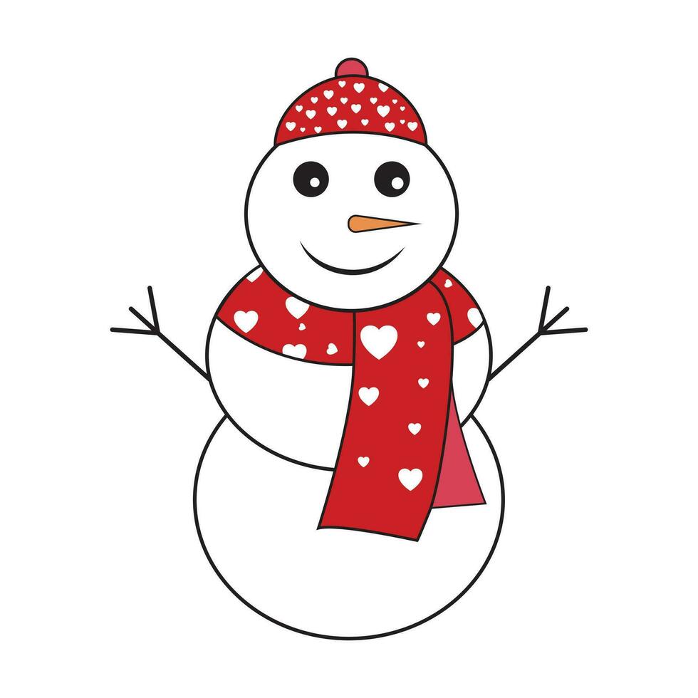 Abstract Vector Colorful Snowman Icon Design Template
