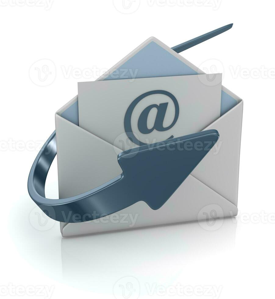 E-Mail Concept 3d Render photo