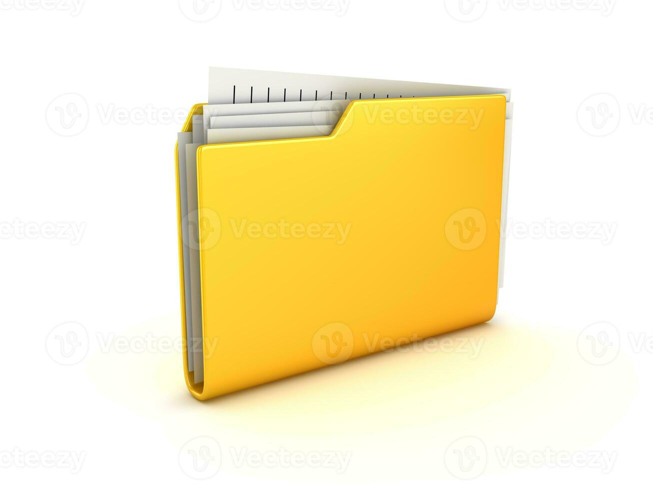 Yellow folder and documents photo
