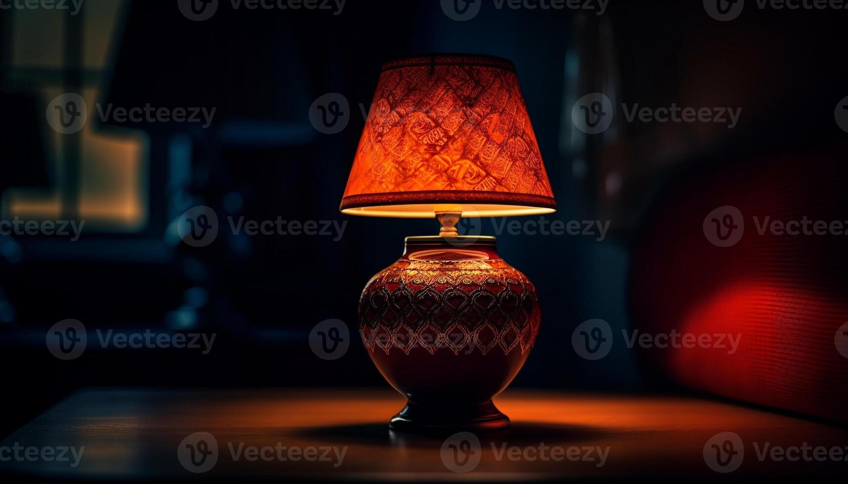 antiguo lámpara ilumina moderno hogar con elegancia generado por ai foto