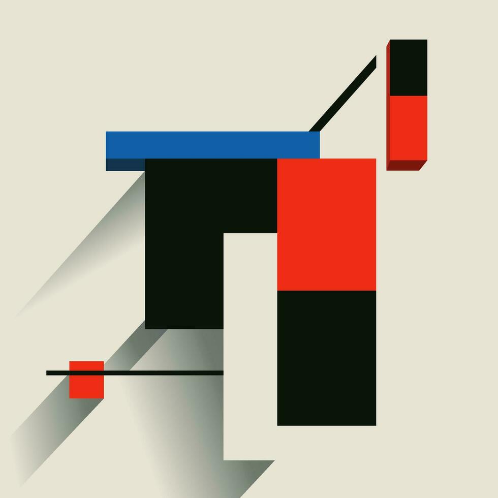 Minimalist suprematism composition. Vector illustration