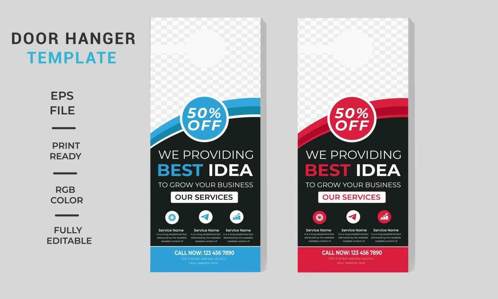 Corporate business door hanger template and door hanging design,Modern