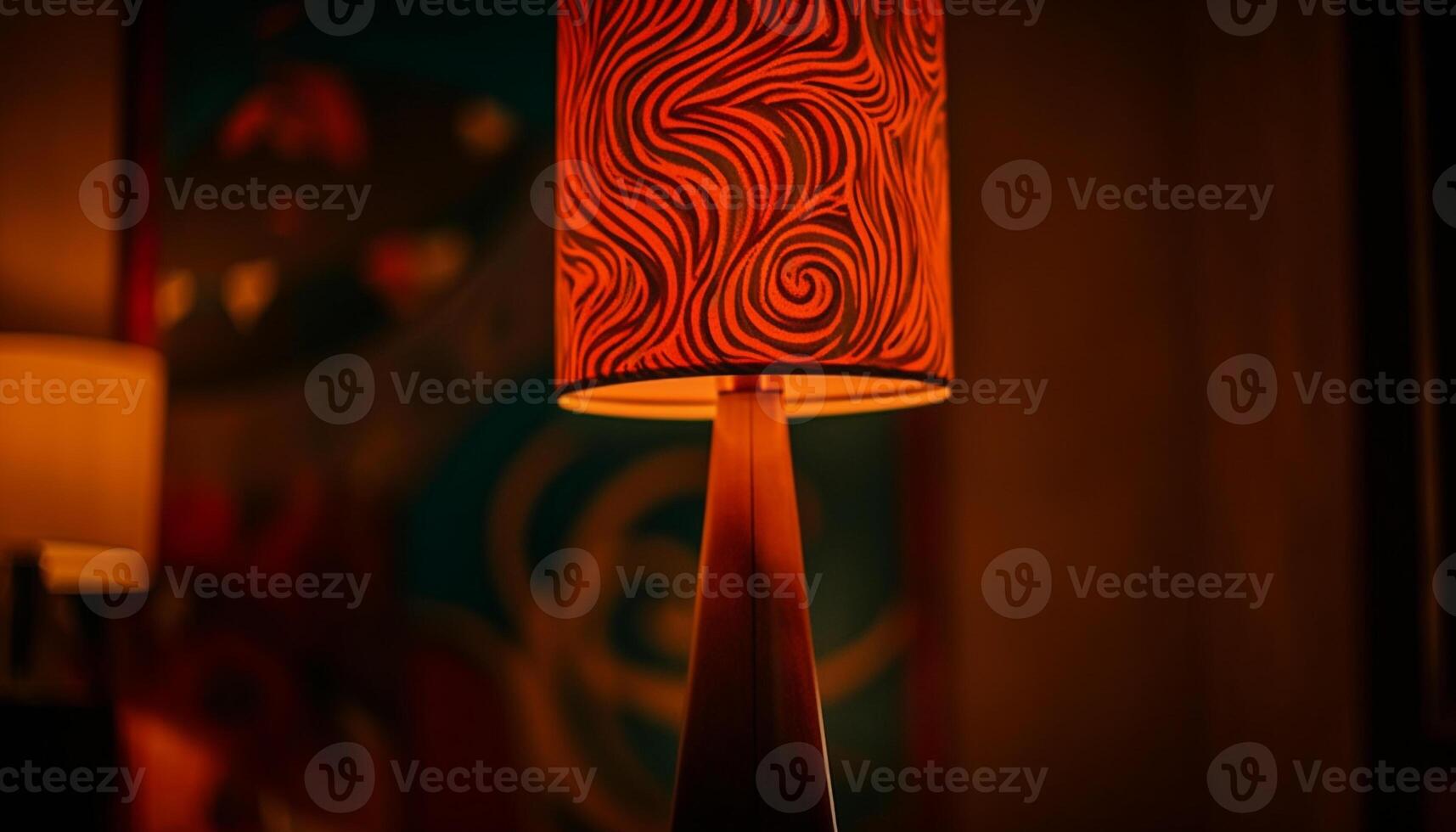 The glowing lantern adds warmth to dark nights generated by AI photo