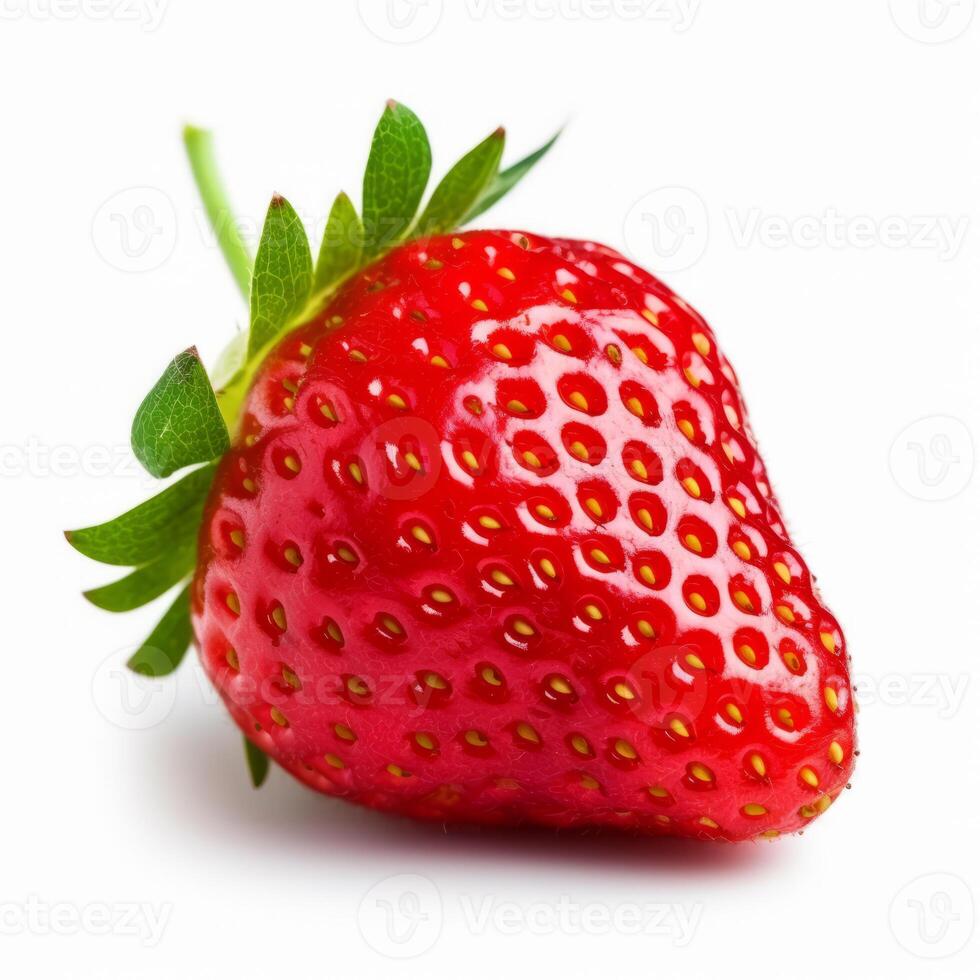 Strawberry berry isolated on white. Illustration photo