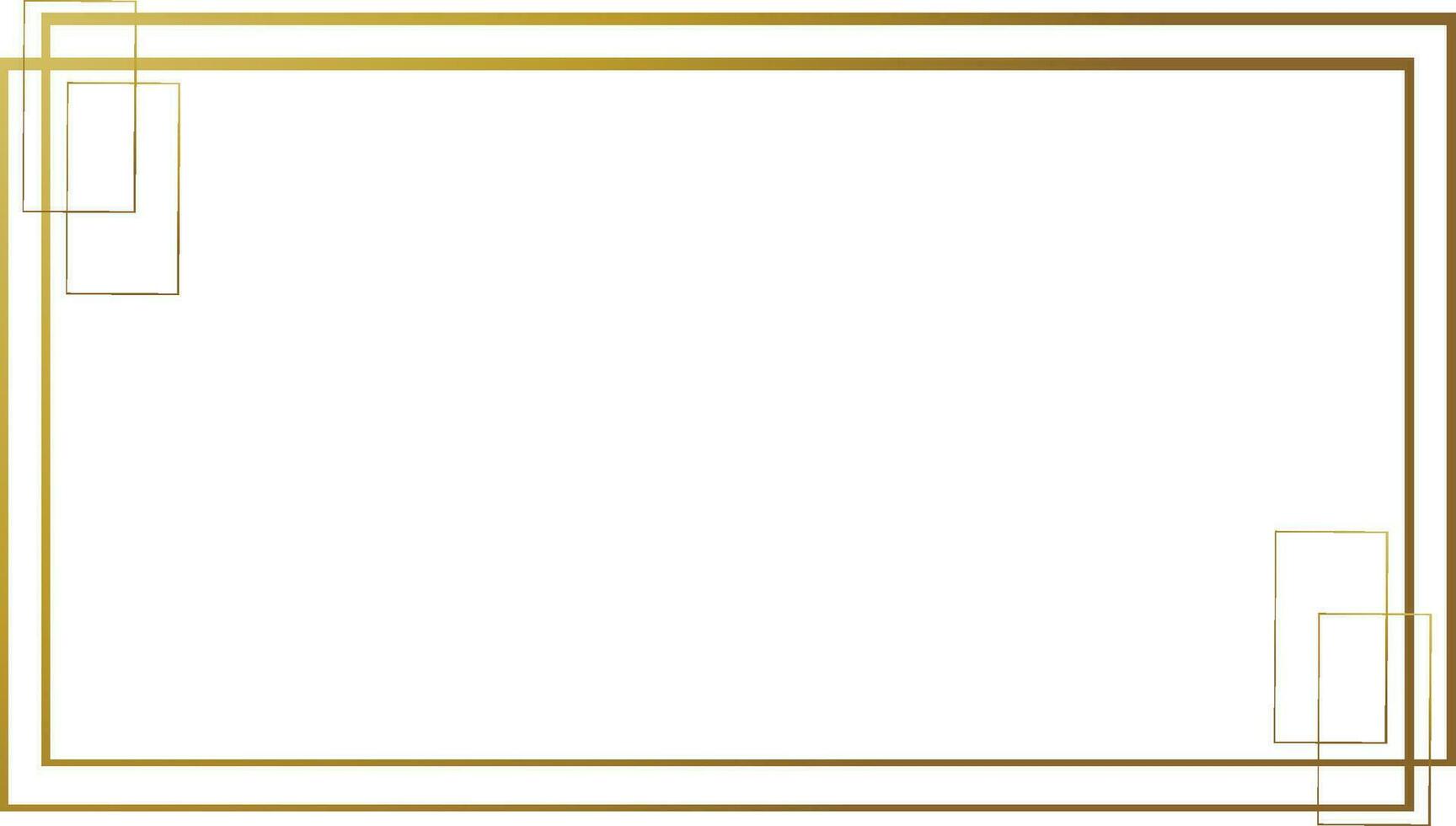Simple frame border with luxurious gold color vector