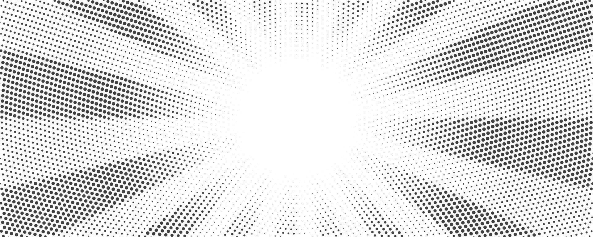 fondo de semitono de rayos solares. patrón cómico abstracto radial blanco y gris. Fondo de líneas abstractas de explosión de vector