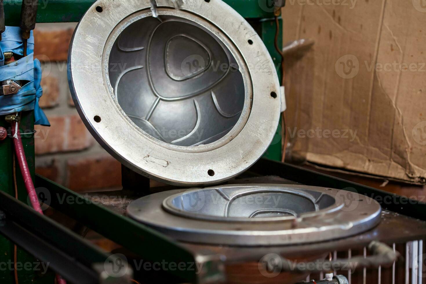 Traditional factories and stores of soccer balls at the beautiful small town of Mongui in Colombia photo