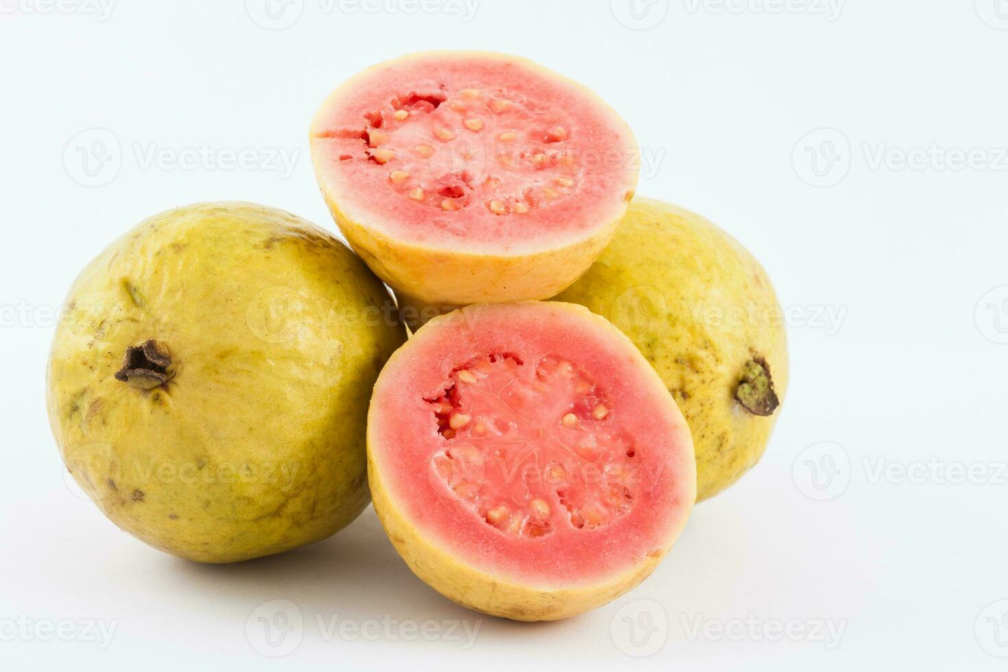 Guava isolated on white background. Psidium guajava photo