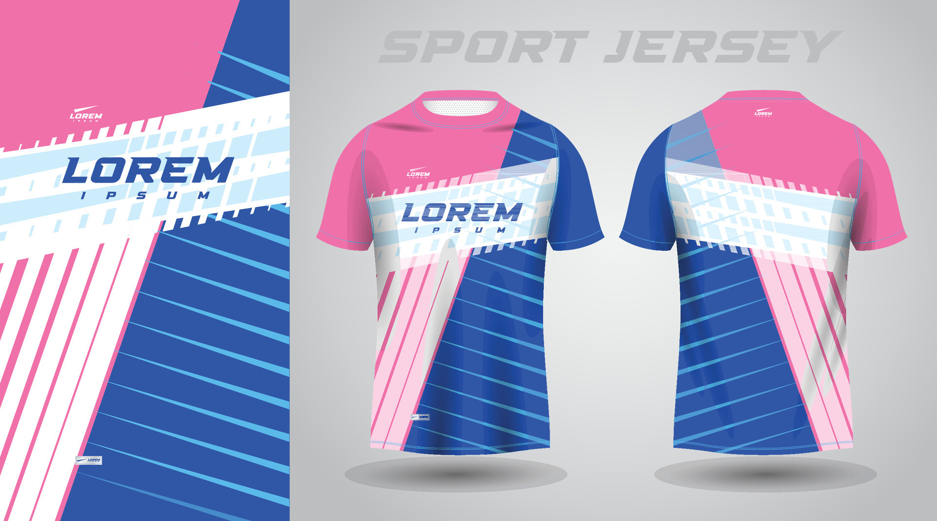 blue pink shirt soccer football sport jersey template design mockup  24707870 Vector Art at Vecteezy