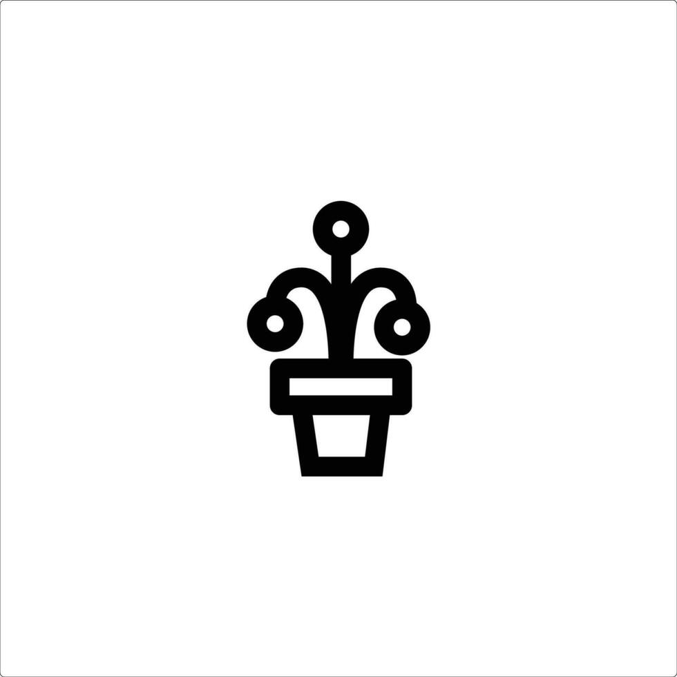 flower plants in pots icon vector illustration on white background