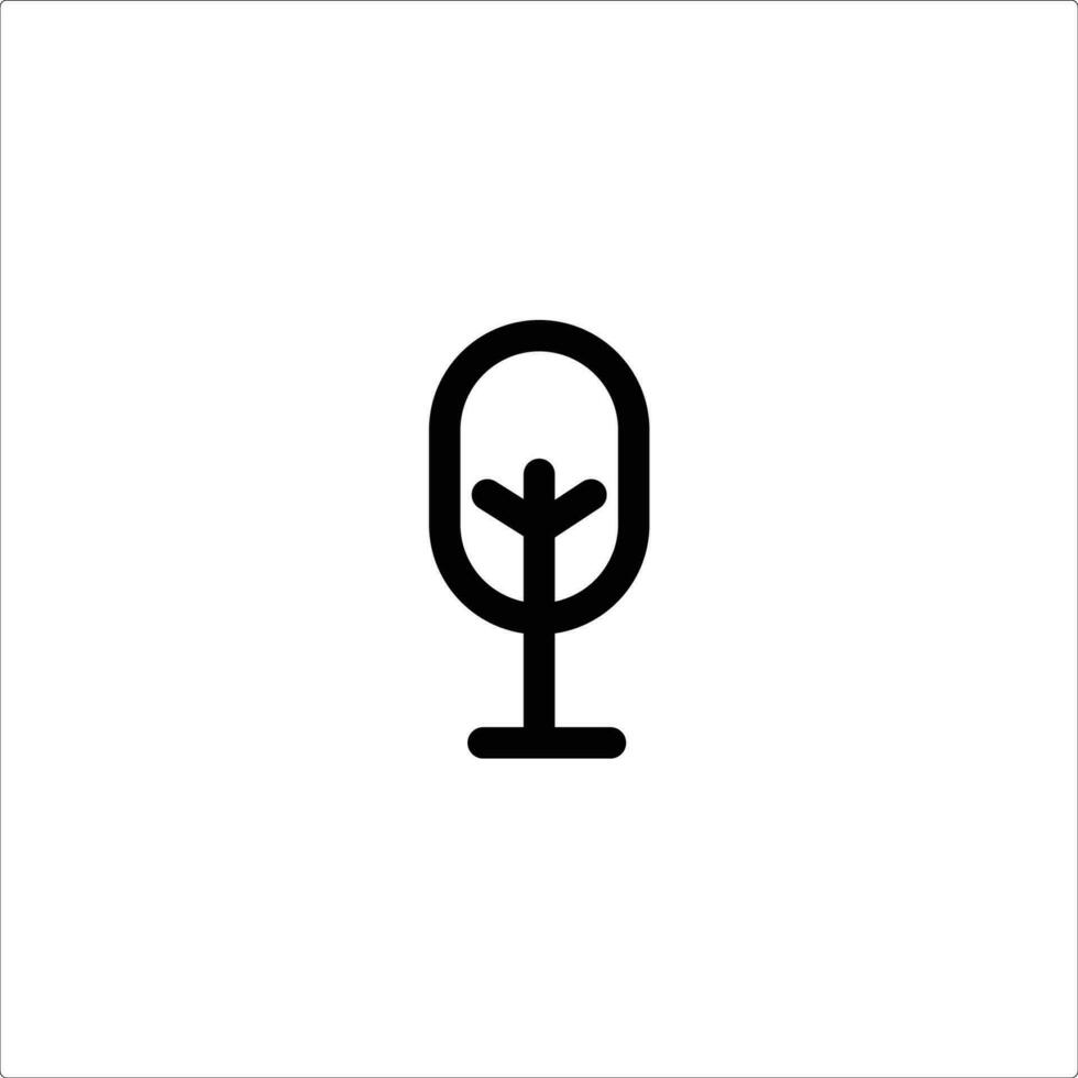 árbol icono firmar símbolo vector ilustración en blanco antecedentes