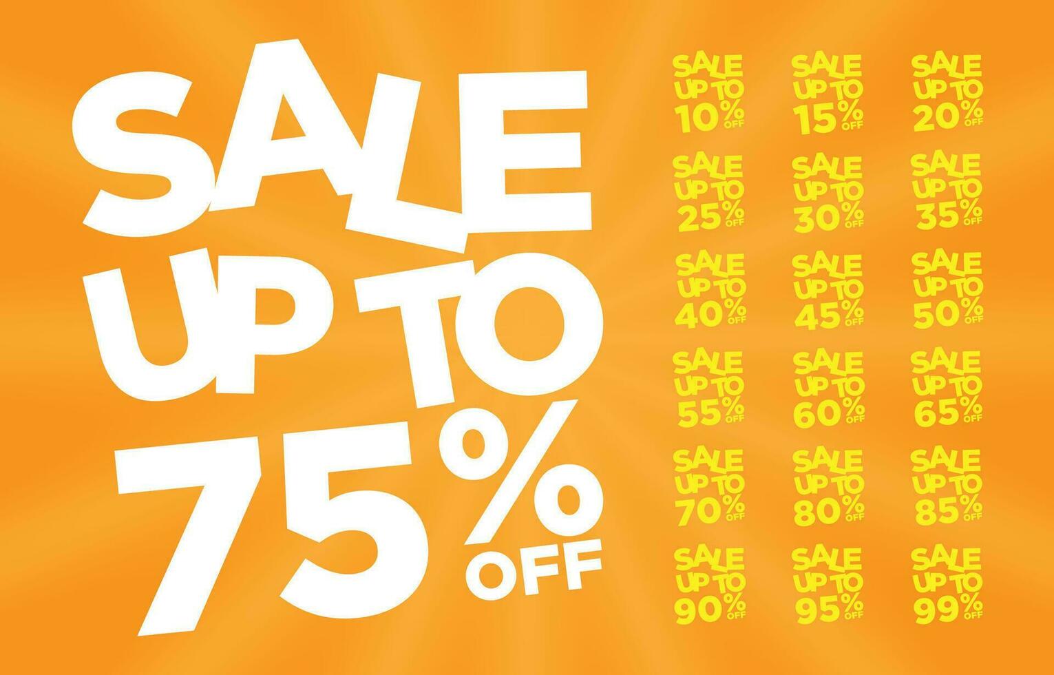 collection of sale typography promotional vector design element