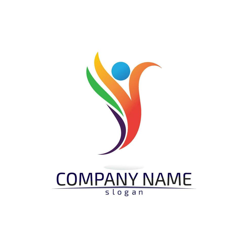 Community Care Logo People Icons In Circle Vector Concept Engagement Togetherness
