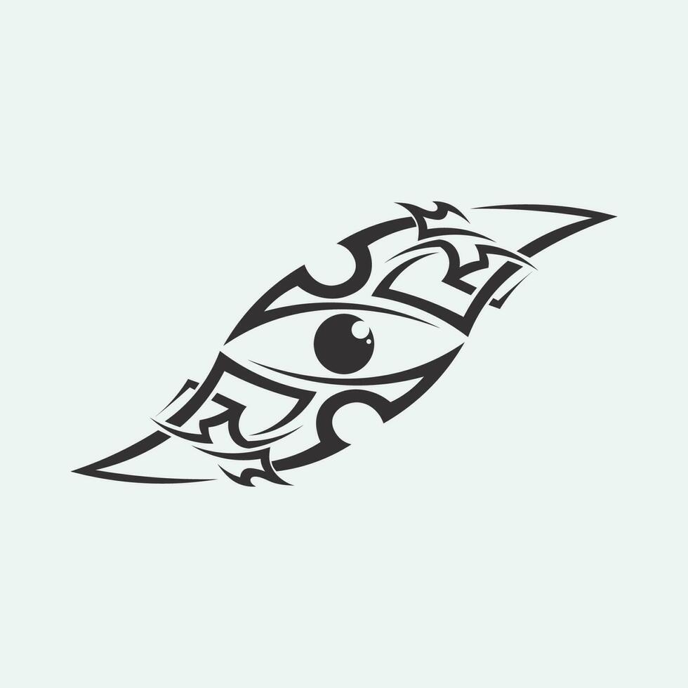 tribal, clásico, negro, étnico, tatuaje, icono, vector, ilustración, diseño, logotipo vector