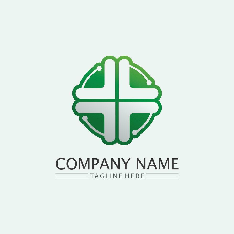 Hospital logo and health care icon symbols template icons app vector