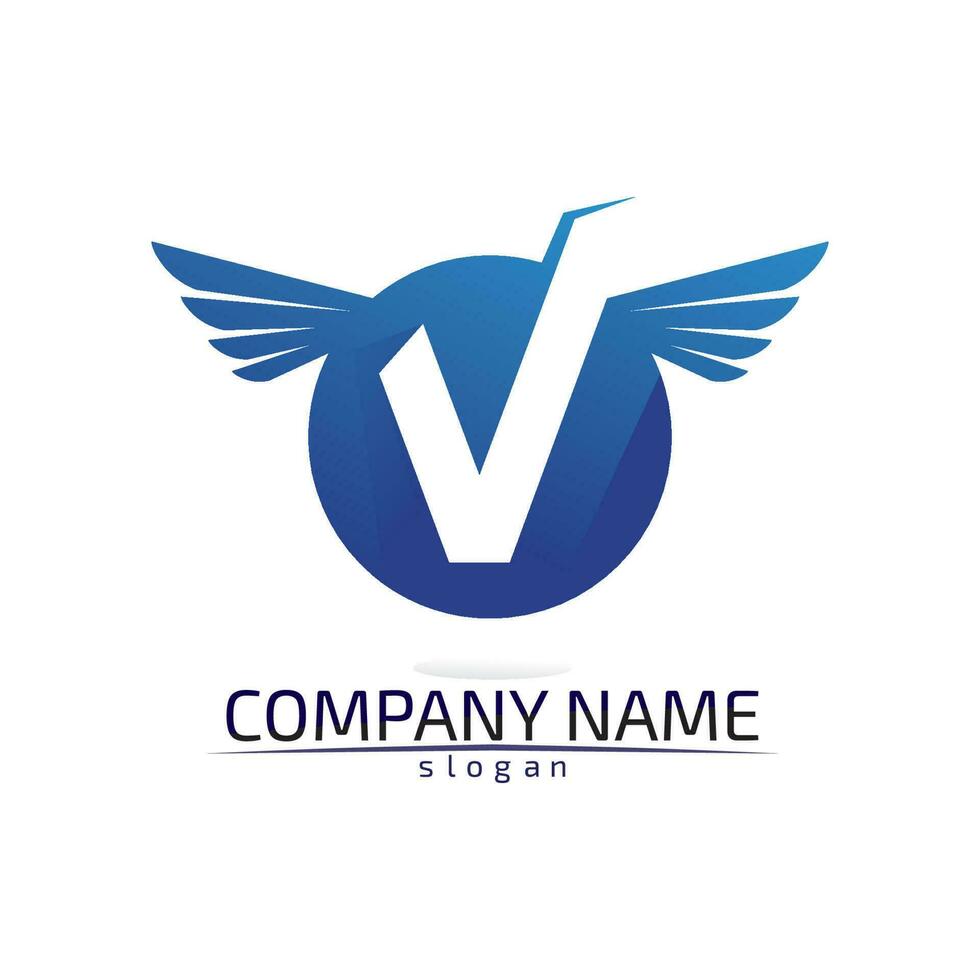 V letters business logo and symbols template vector