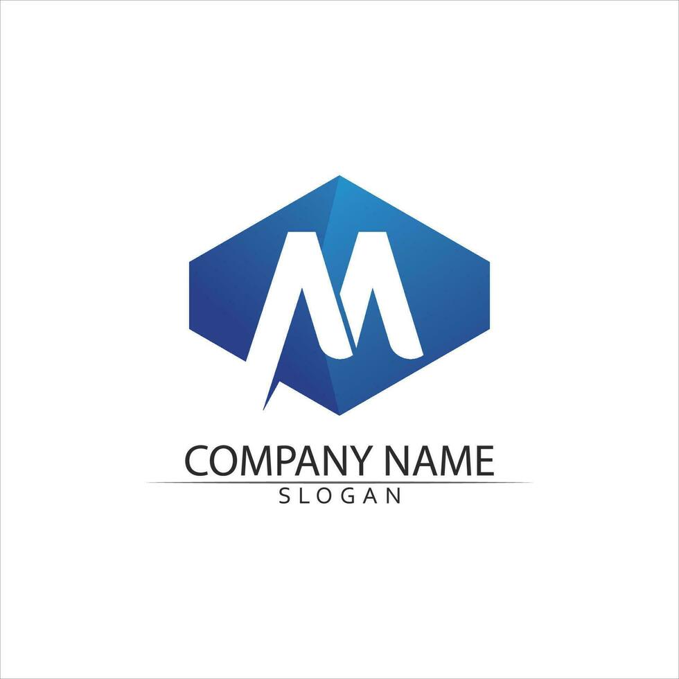 M Letter Logo Template vector