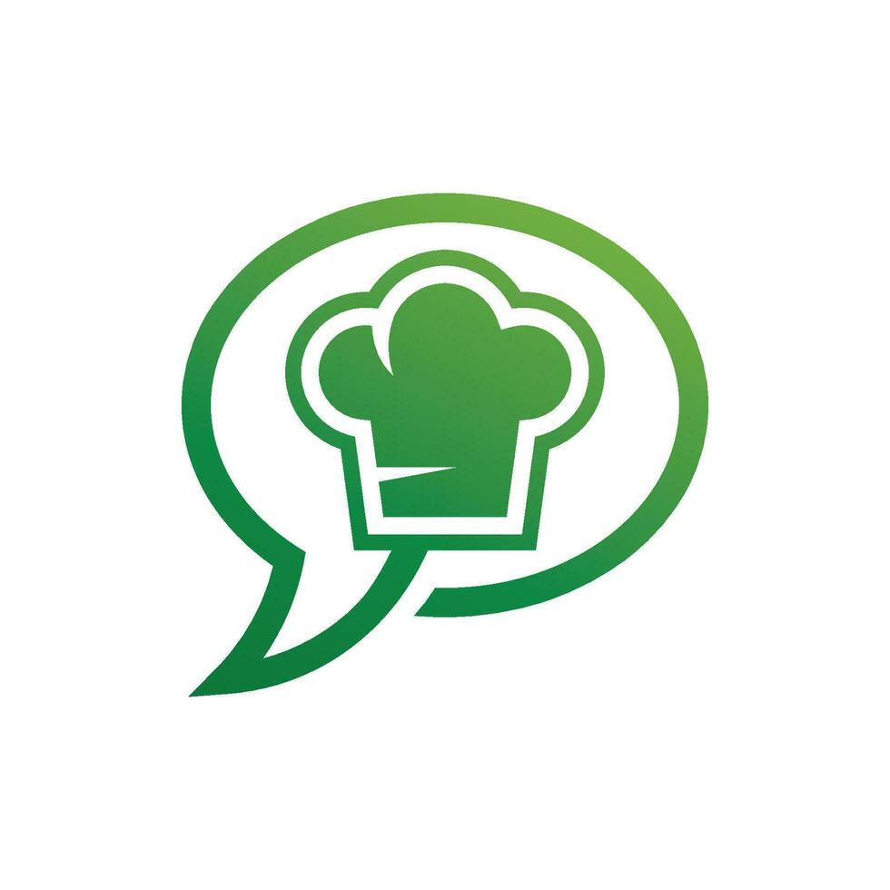 Hat chef logo template vector