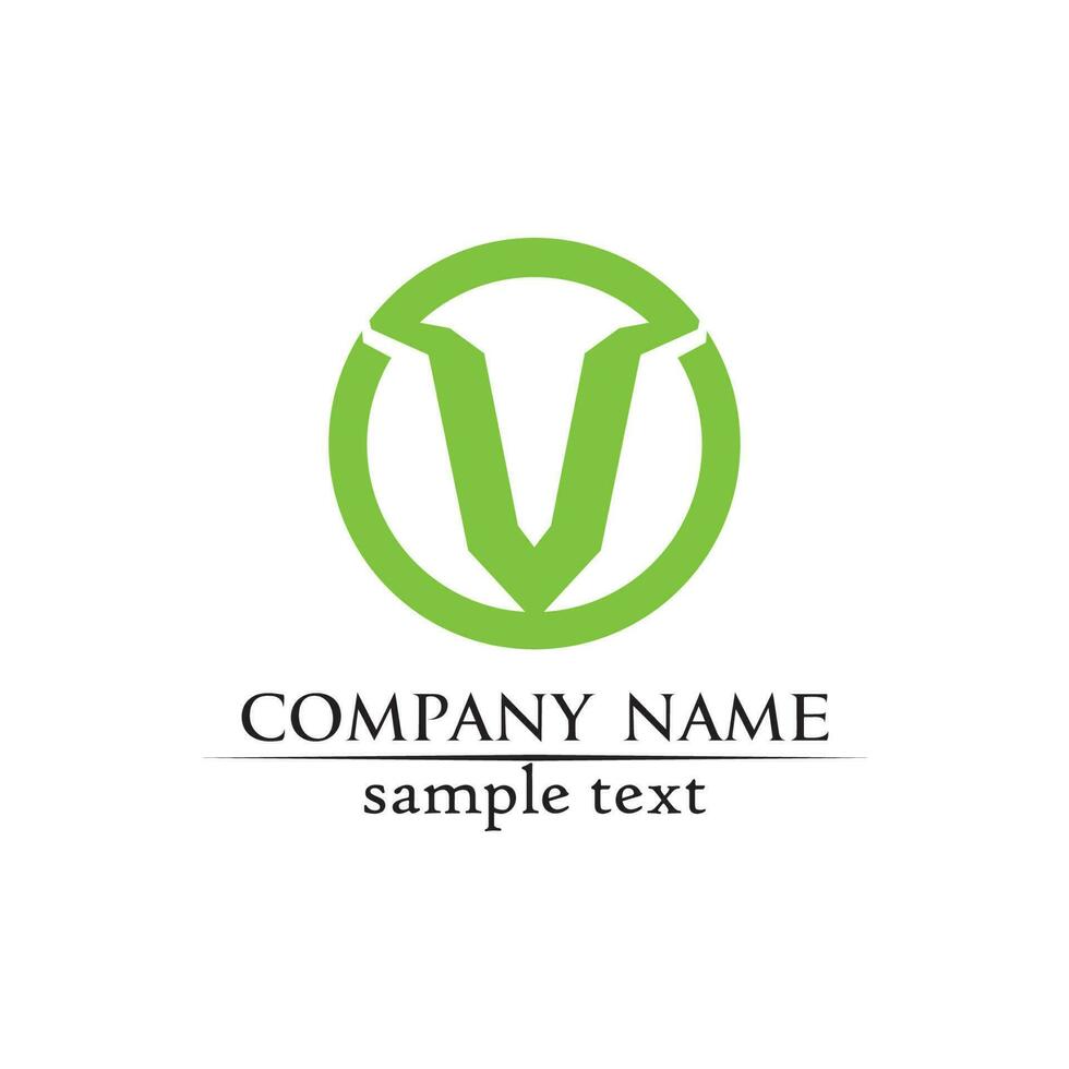V letters business logo and symbols template vector