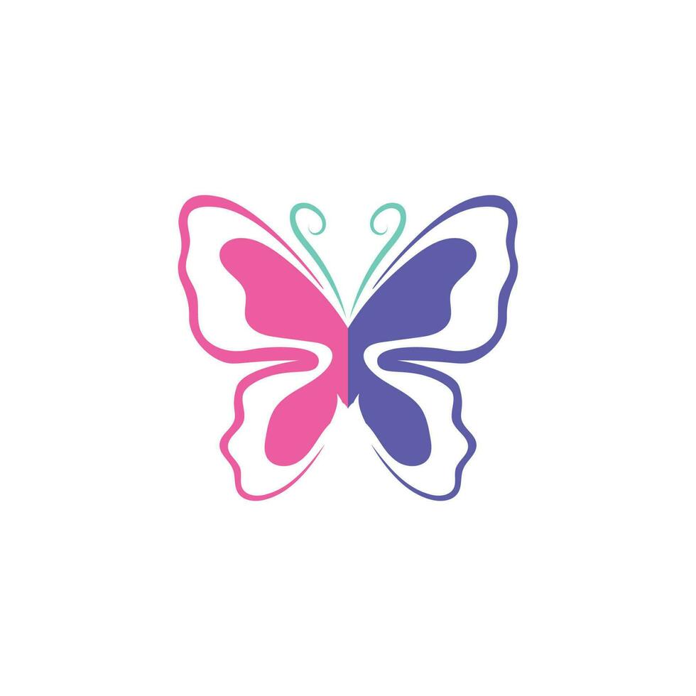 vector mariposa conceptual simple colorido icono logo vector animal insecto