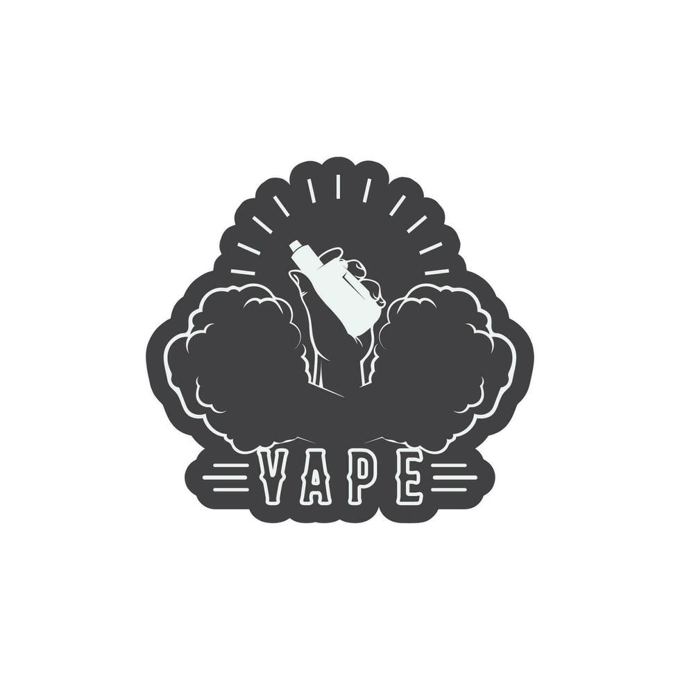 vape and vapor logo icon smoke vector and set design for vapers vaping device and lifestyle modern smoking
