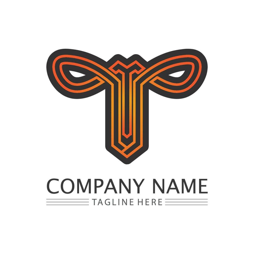 letter T logo image and font T design graphic  vector