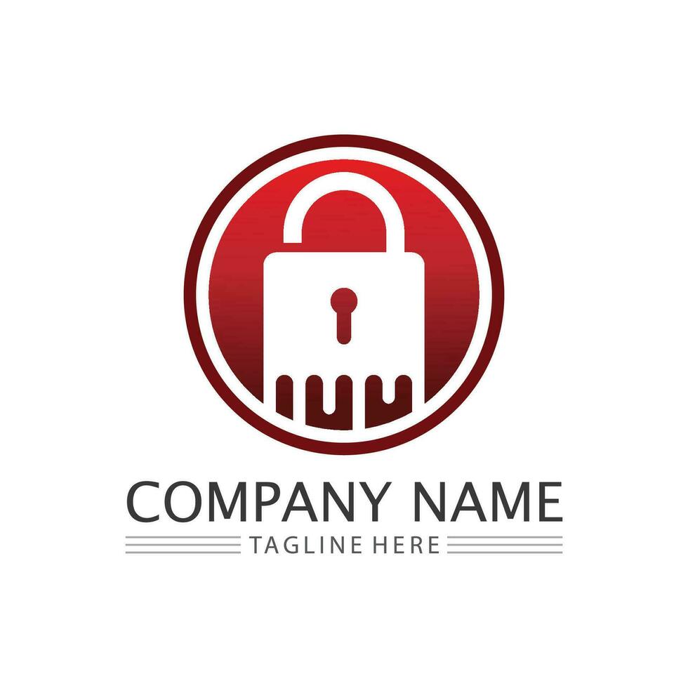 key and lock icon padlock logo and symbol vector design