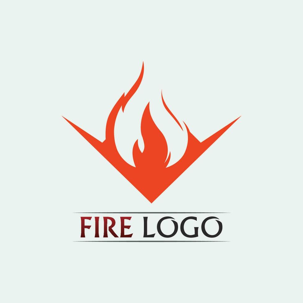 fir icon and fire logo design vector