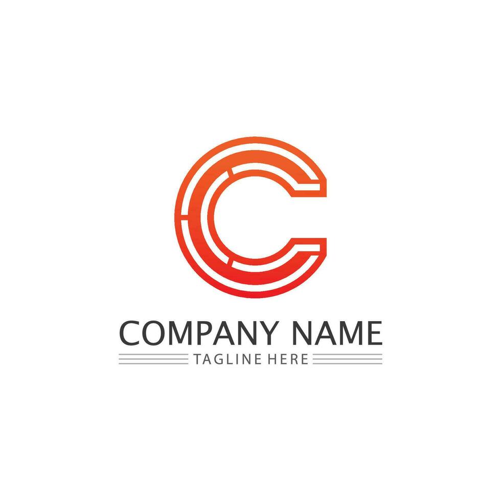 C logo for Vitamin and font C letter Identity and design business vector