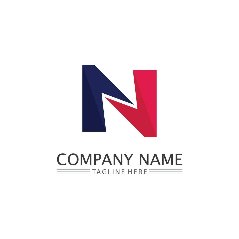 N Letter Logo Template vector