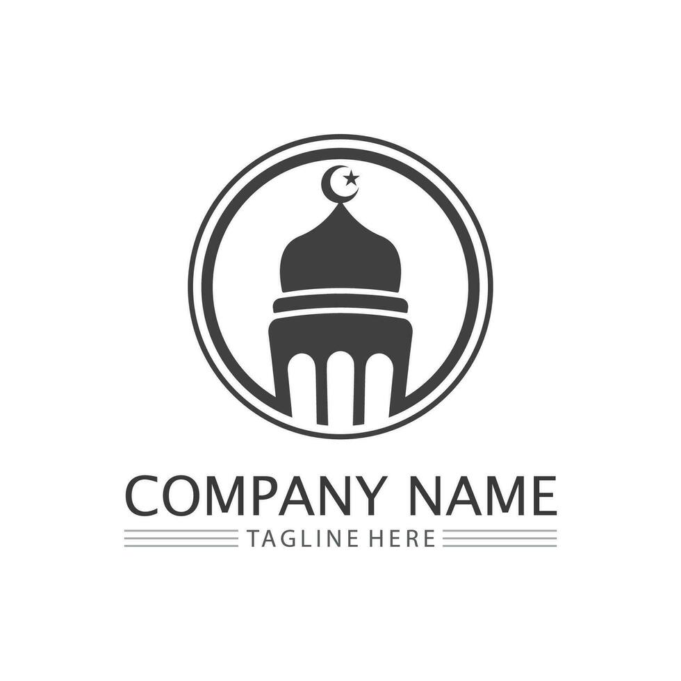 islamic icon and ramadhan logo design vector graphic sign