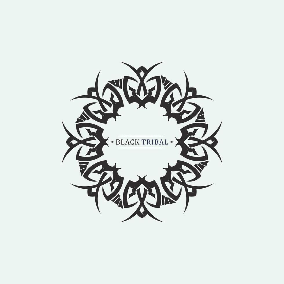 tribal, classic , black, ethnic tattoo icon vector illustration design logo