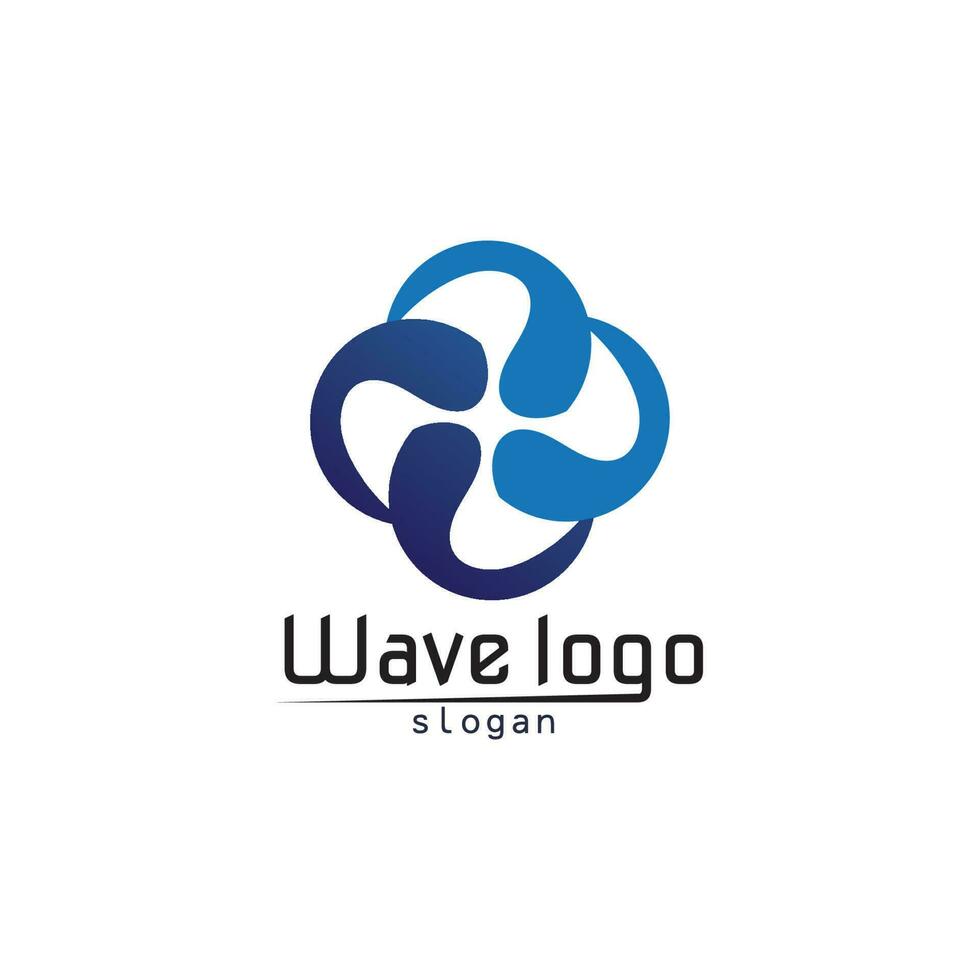 Waves beach logo and symbols template icons app vector