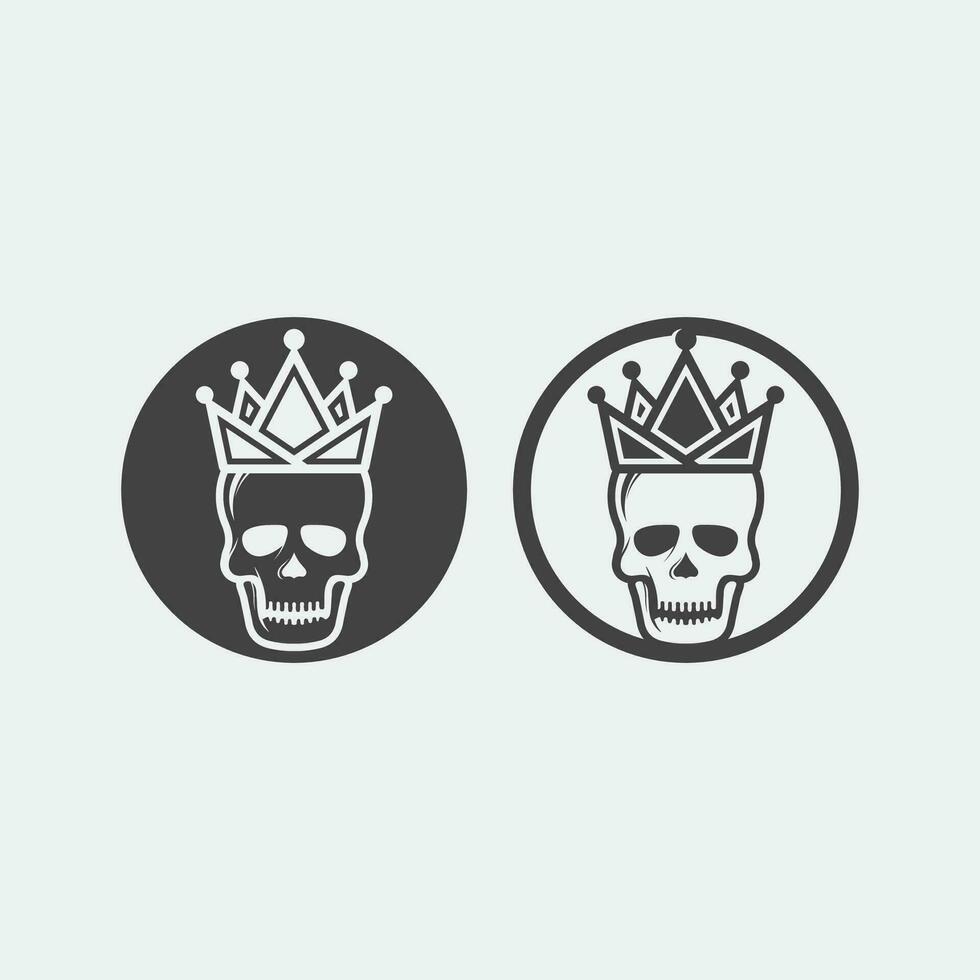 skull and bones icon logo design vector graphic illustration symbol