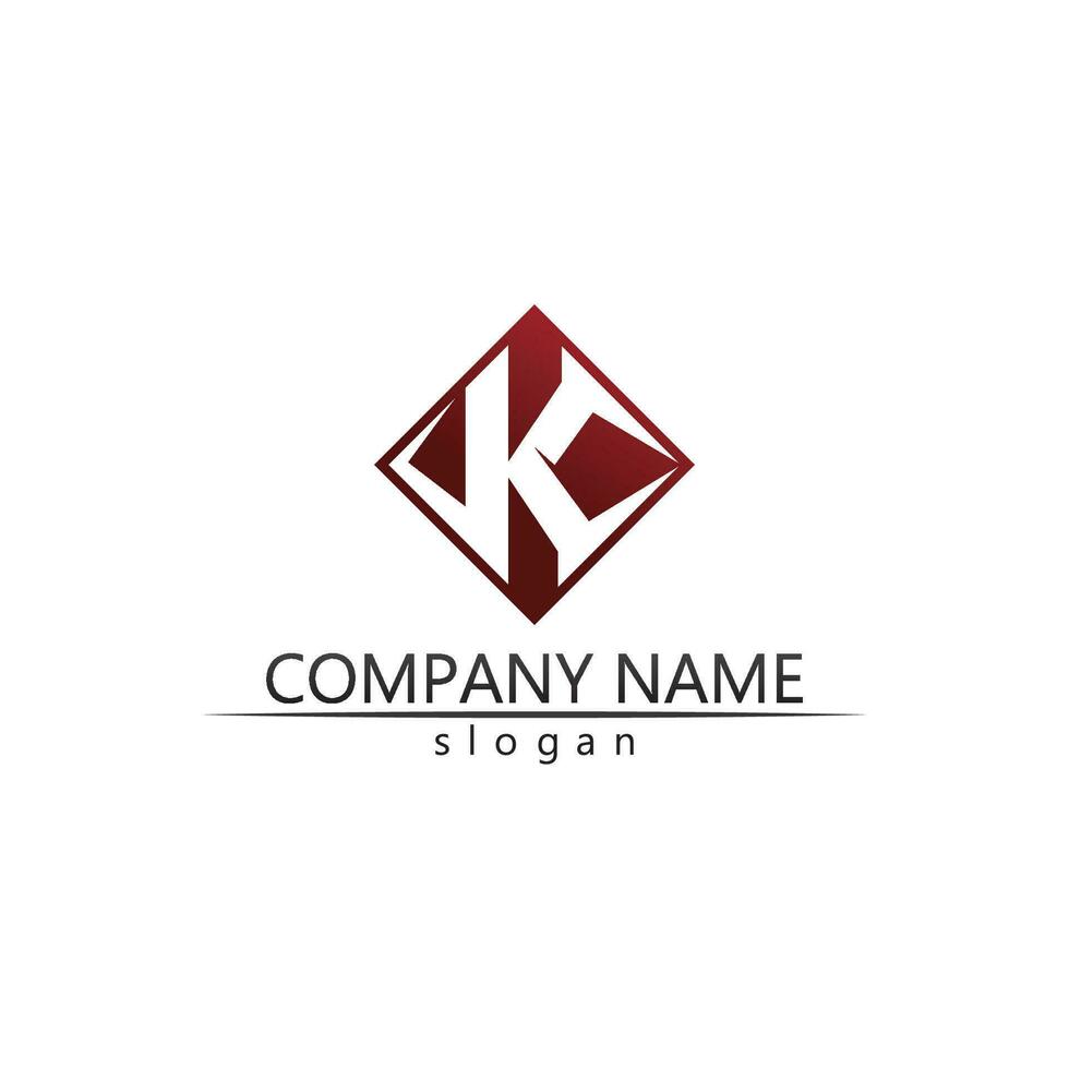 K logo design K letter font Concept Business logo vector and design initial company