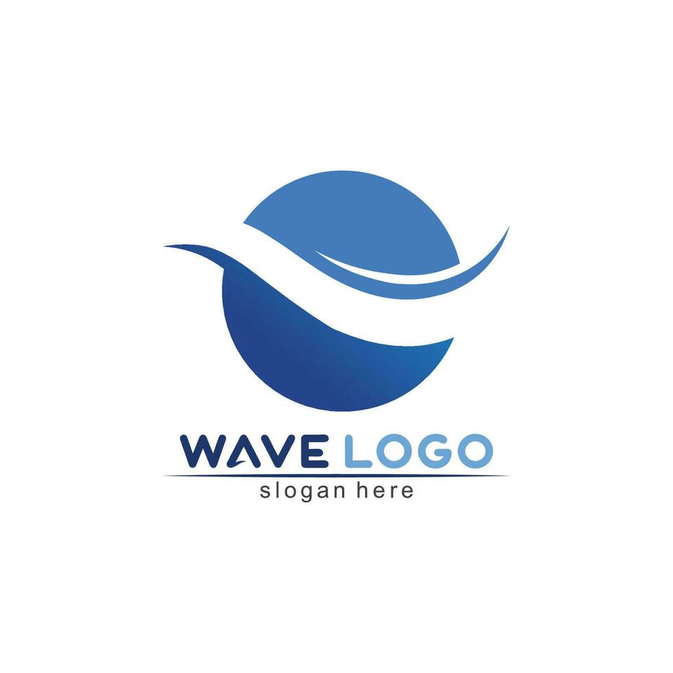 Water wave icon vector