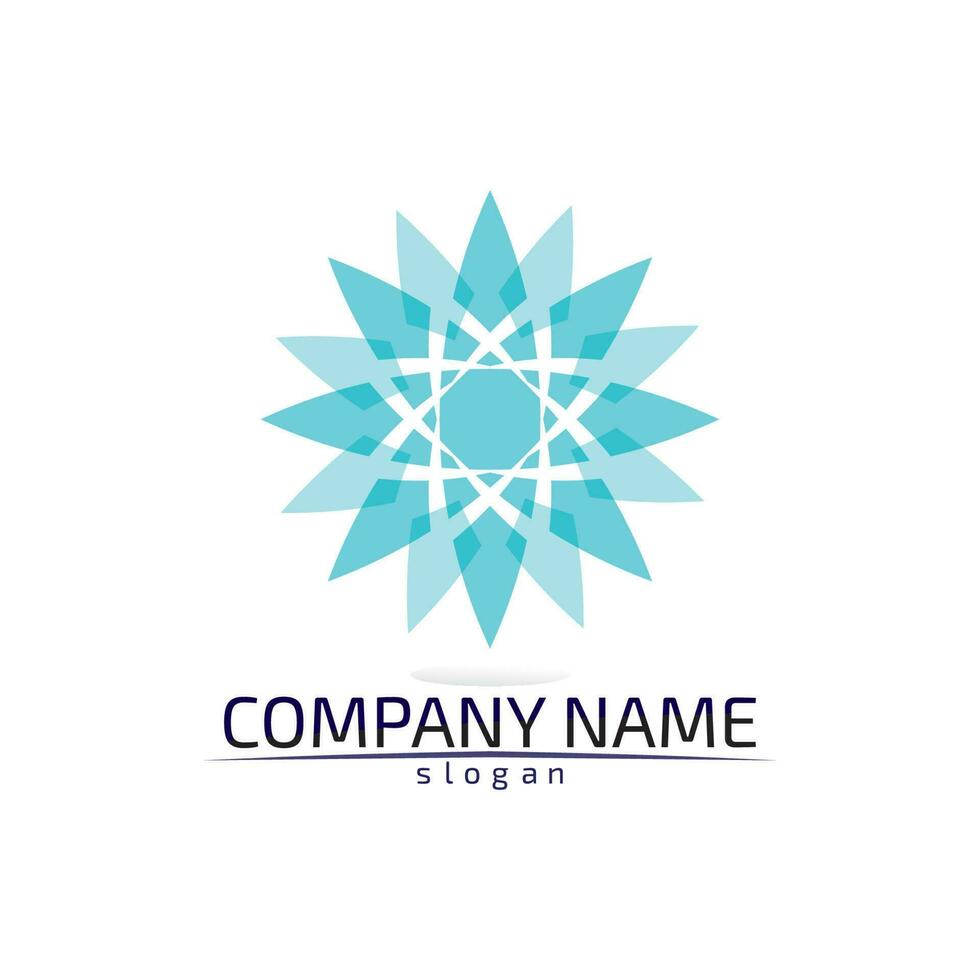 Vector  Lotus Flower Sign for Wellness, Spa and Yoga. Vector Illustration