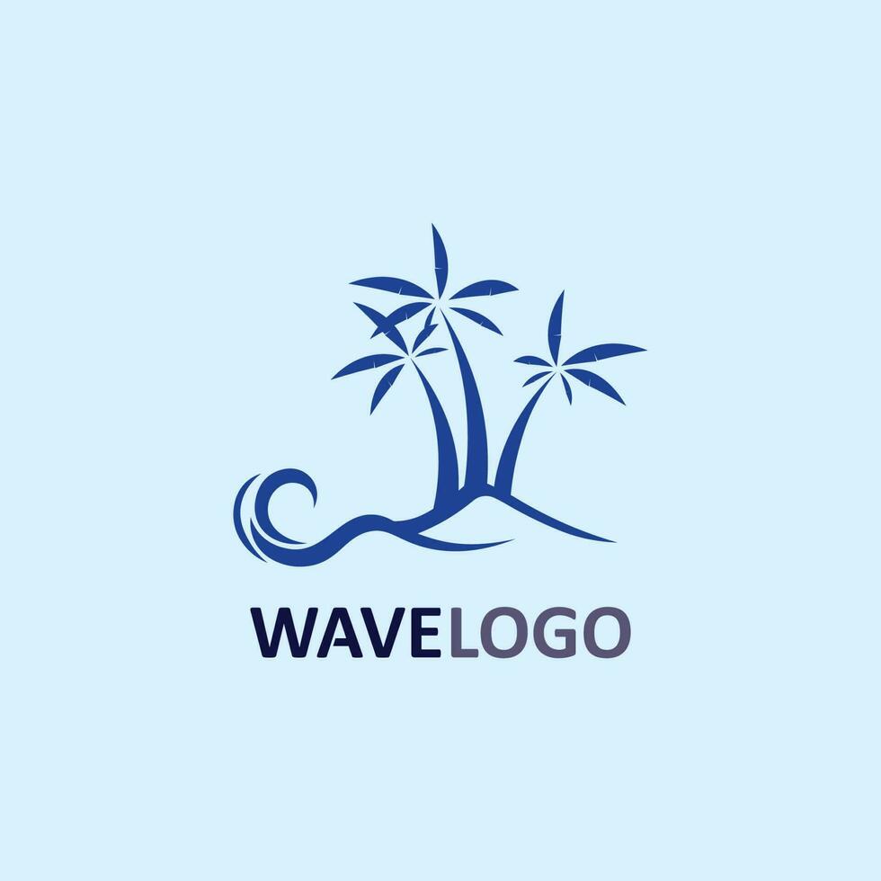 wave icon and water drop vector illustration design logo business