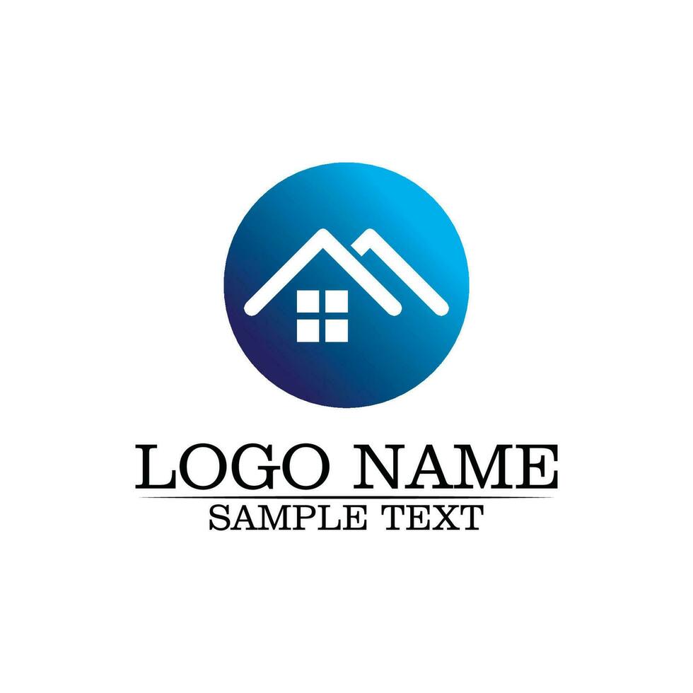 Real estate and home buildings logo icons template vector