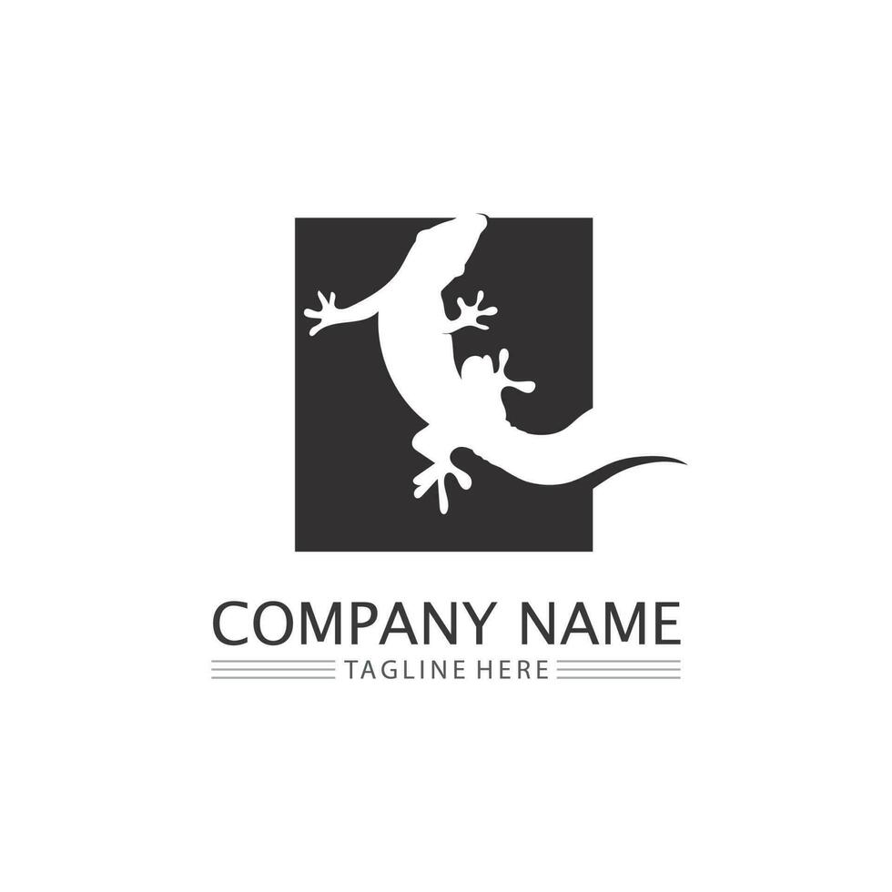 animal vector lagarto salamandra gecko cocodrilo y reptiles diseño logo