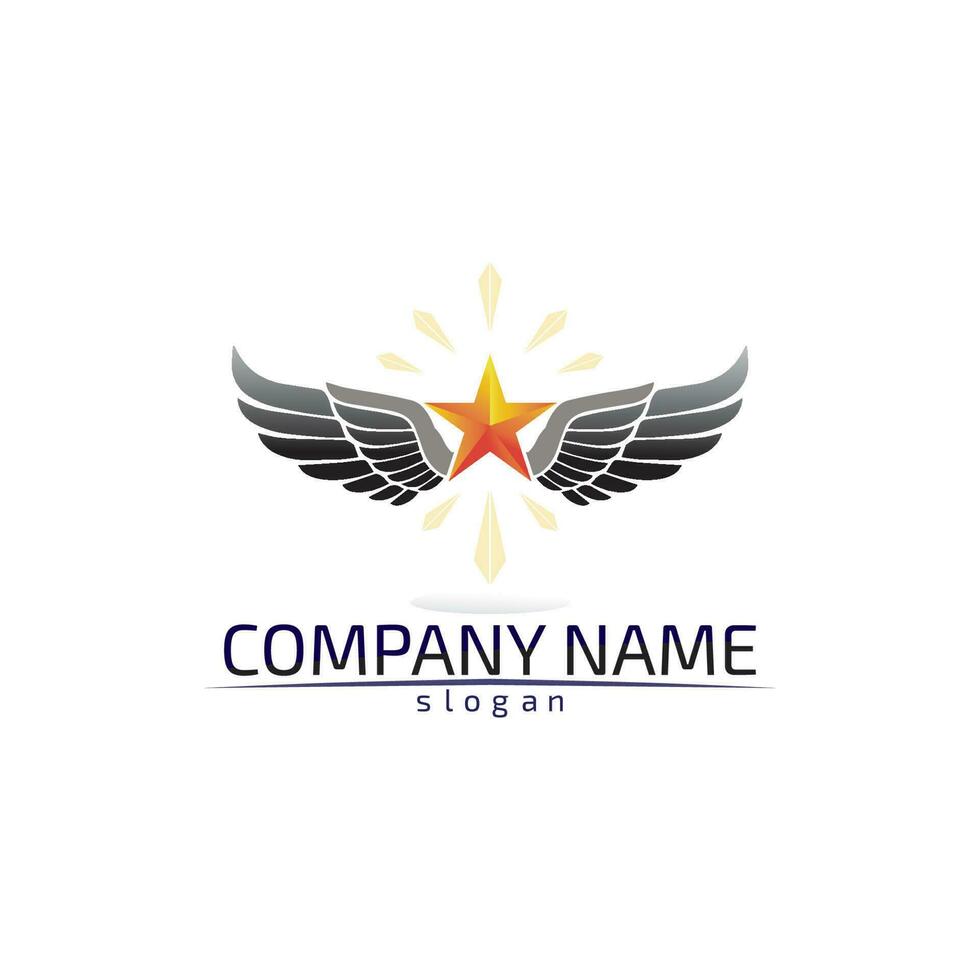 Falcon Wings Logo Template vector icon logo design app