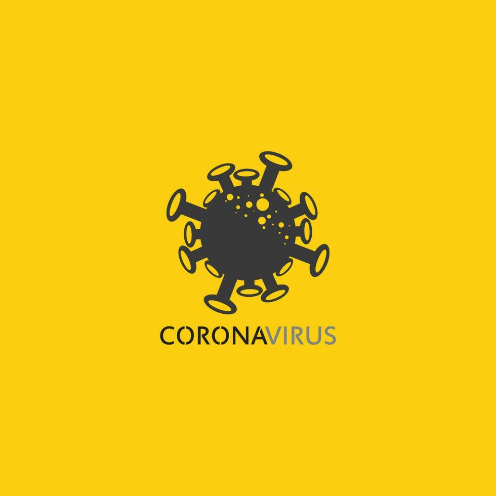 corona virus logo virus vector, vaccin logo,infection bacteria icon and health care danger social distancing pandemic covid 19 vector