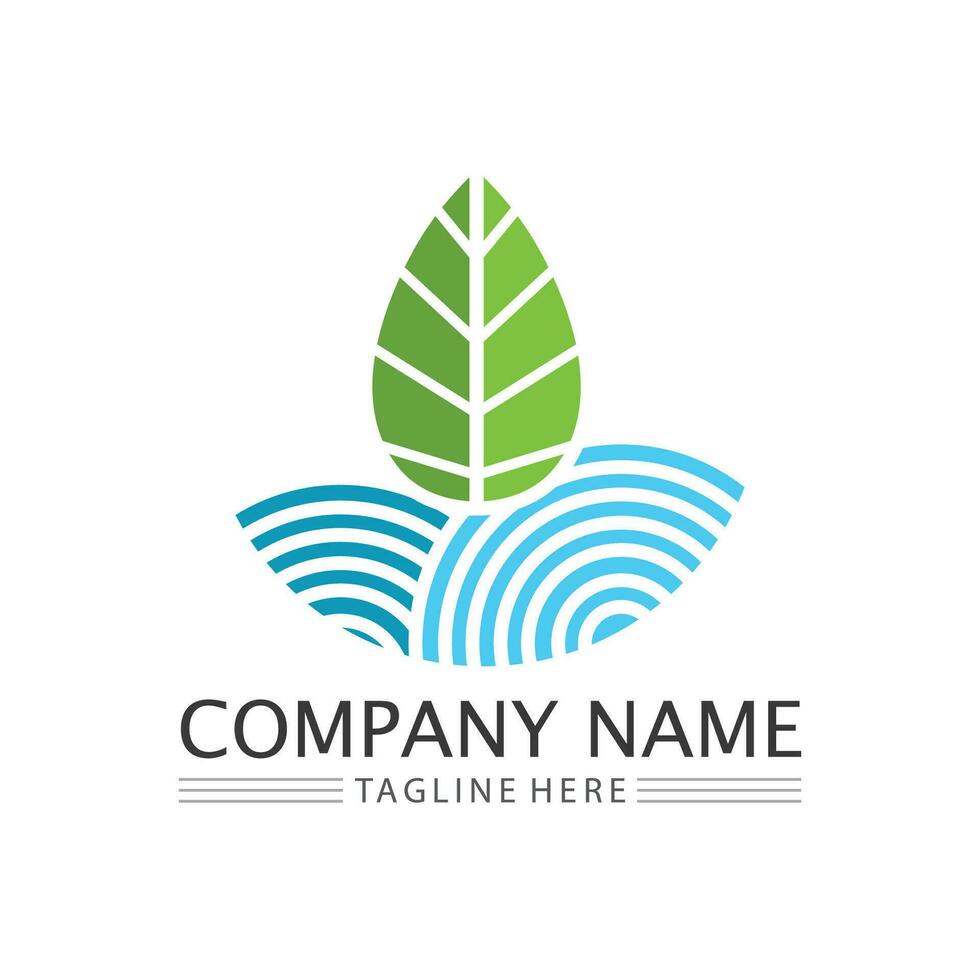 tree Nature Farm and farming vector logo illustration design. sun farm.Isolated illustration of fields  farm landscape and sun. Concept for agriculture ,harvesting ,natural farm,  organic products.