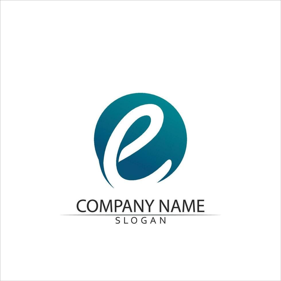 Vector e  Abstract icons for letter E logo