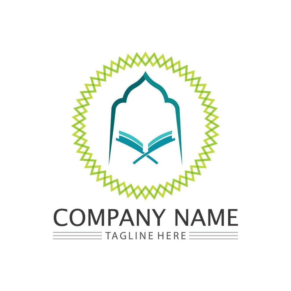 islamic icon and ramadhan logo design vector graphic sign