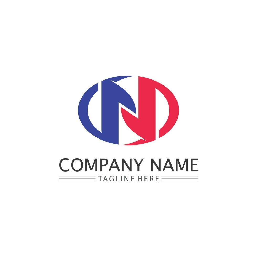 N Letter Logo Template vector