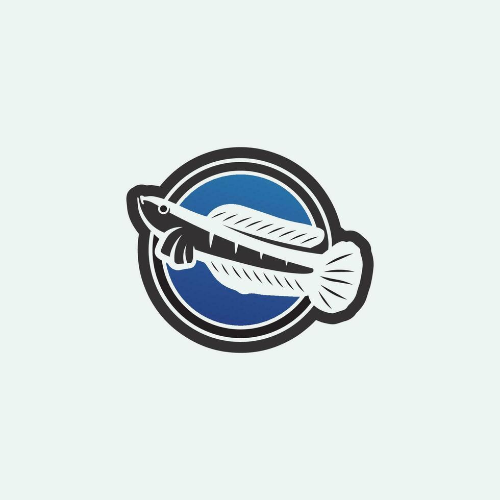 Channa Snakehead fish, Predator Fish, animal underwater design and illustration vector