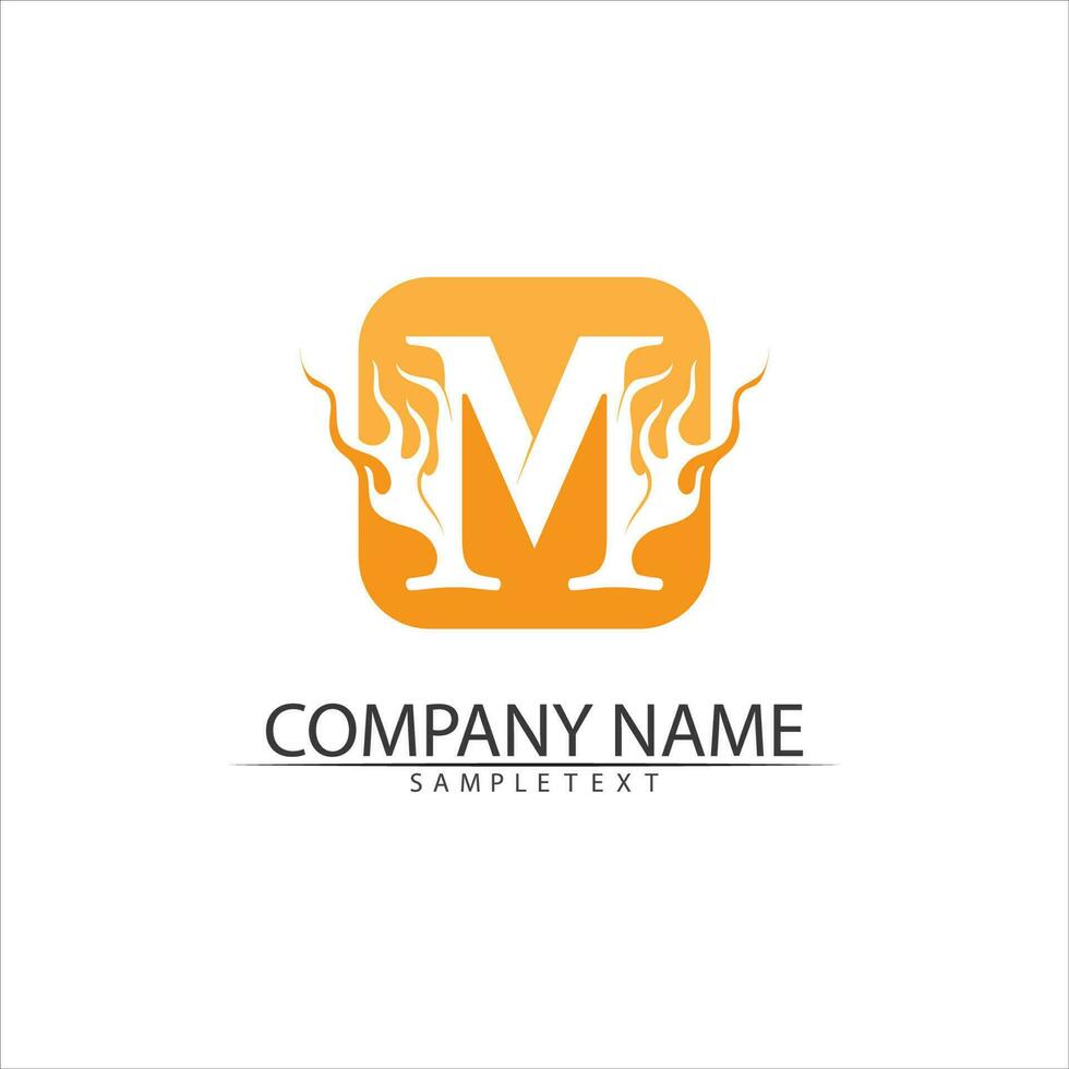 M Letter Logo Template vector