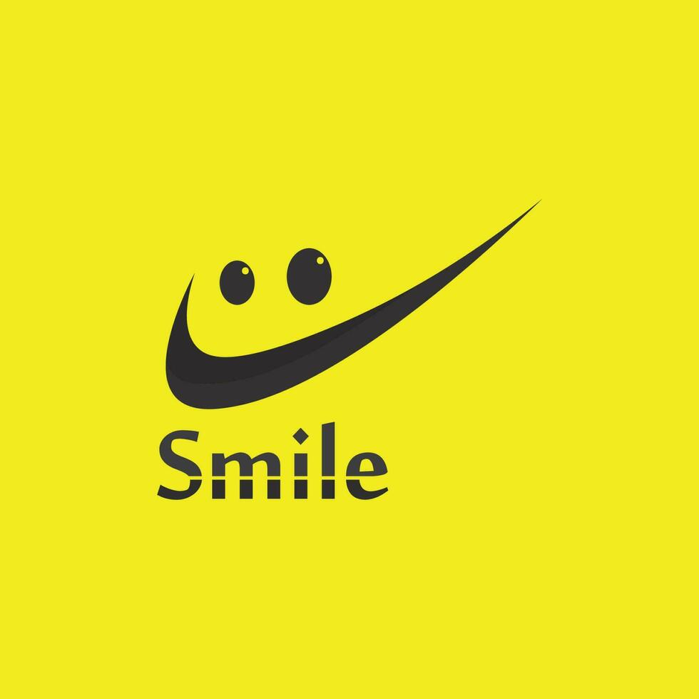 icono de sonrisa, sonrisa, diseño de logotipo vectorial, emoticonos felices, diseño divertido y felicidad de emoji vectorial vector