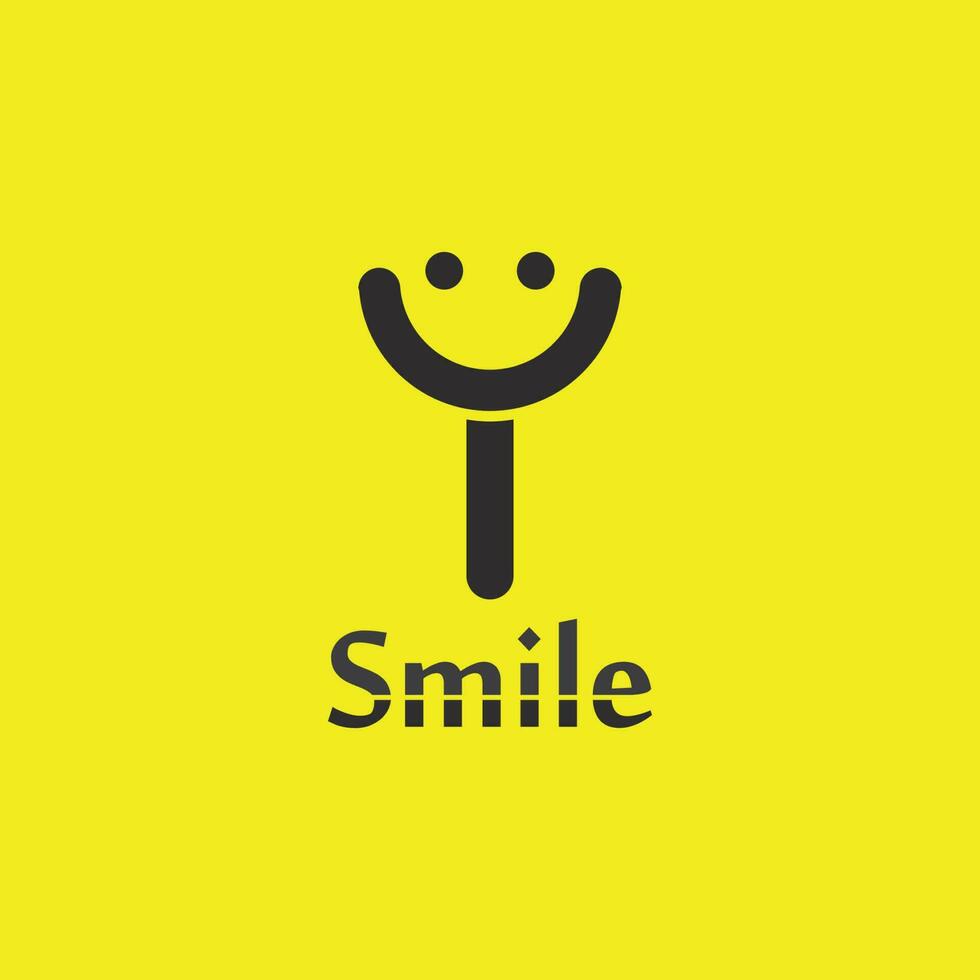 icono de sonrisa, sonrisa, diseño de logotipo vectorial, emoticonos felices, diseño divertido y felicidad de emoji vectorial vector